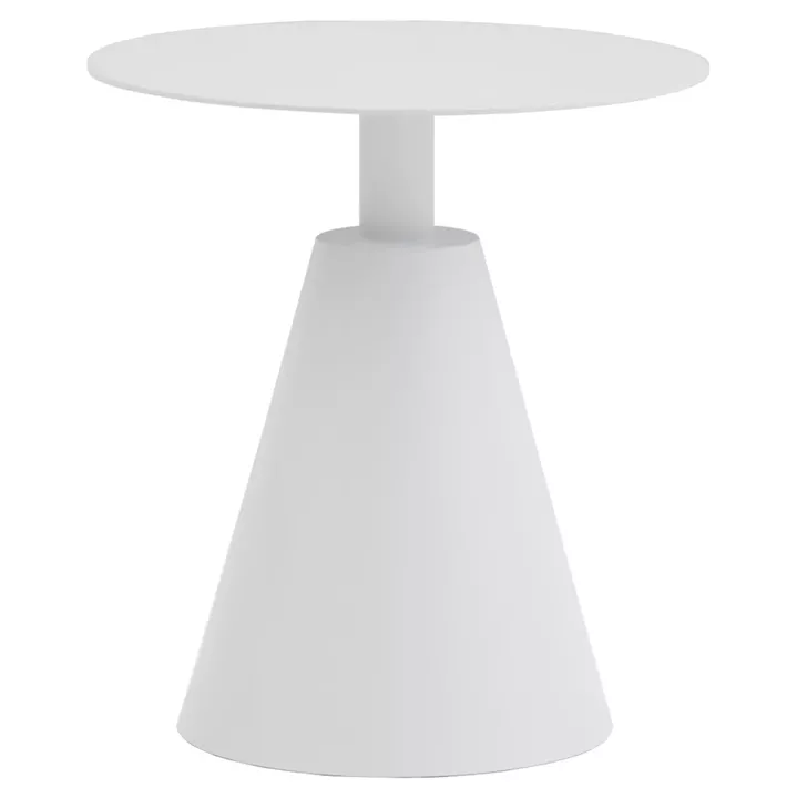 OUTDOOR ROUND SIDE TABLE SERA HM6270.02 ALUMINUM IN WHITE Φ50x56Hcm.