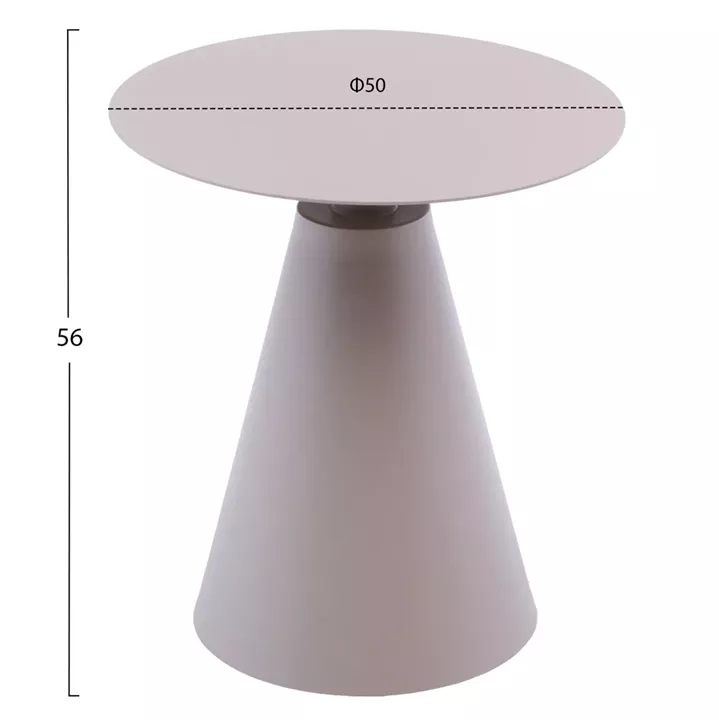 OUTDOOR ROUND SIDE TABLE SERA HM6270.03 ALUMINUM IN CAPPUCCINO COLOR Φ50x56Hcm.