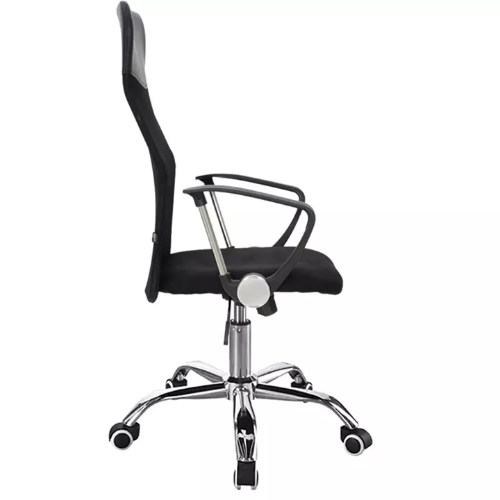 Office chair Joel II pakoworld fabric mesh in black shade 75x53x115-125cm