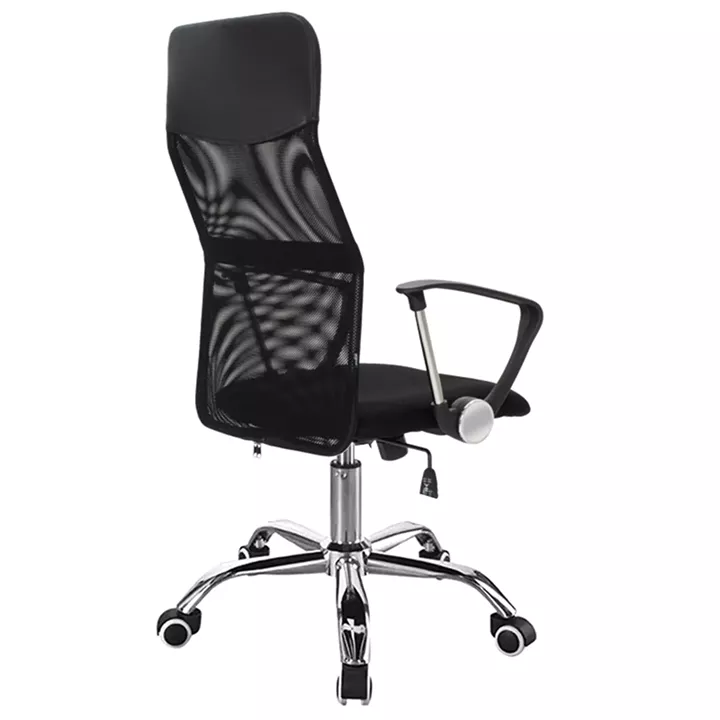 Office chair Joel II pakoworld fabric mesh in black shade 75x53x115-125cm