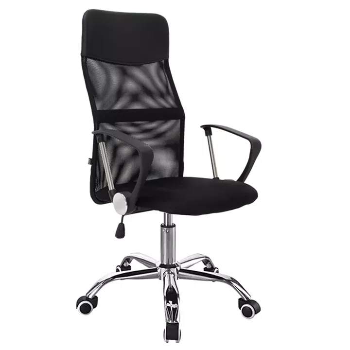 Office chair Joel II pakoworld fabric mesh in black shade 75x53x115-125cm