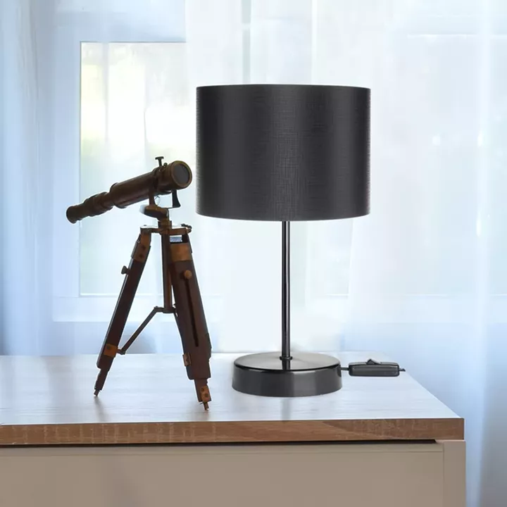 Table lamp PWL-1183 pakoworld Ε27 black D22x36.5cm