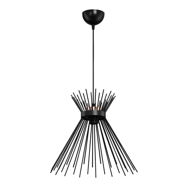 Single-light ceiling lamp Candle pakoworld E27 metal in black shade Φ20x33cm