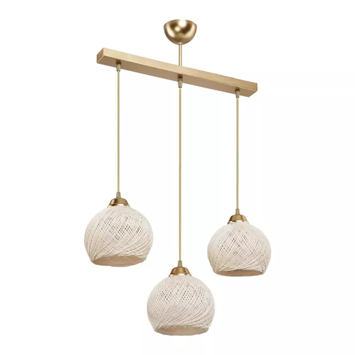 Three-light ceiling lamp PWL-0973 II pakoworld E27 gold 50x18x85cm