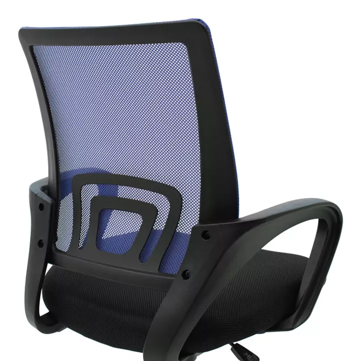 Berto II pakoworld office chair with mesh fabric in blue-black shade 57.5x54.5x81-91cm