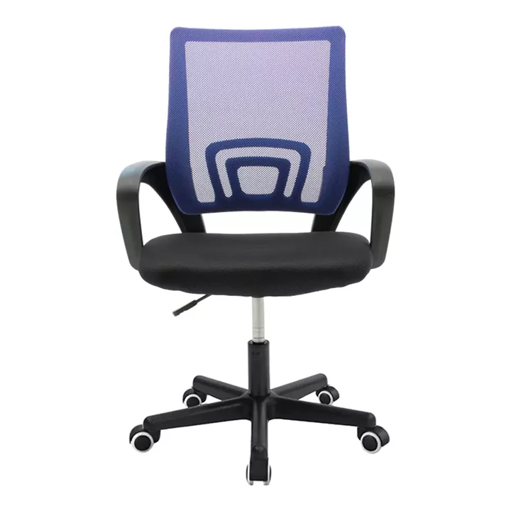 Berto II pakoworld office chair with mesh fabric in blue-black shade 57.5x54.5x81-91cm