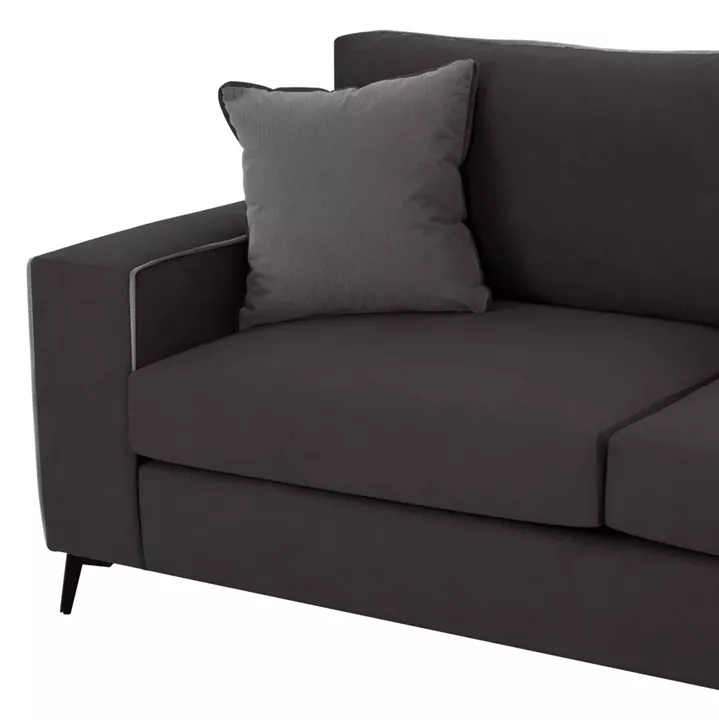 DIVA corner sofa, grey, high leg, 2pcs, right corner