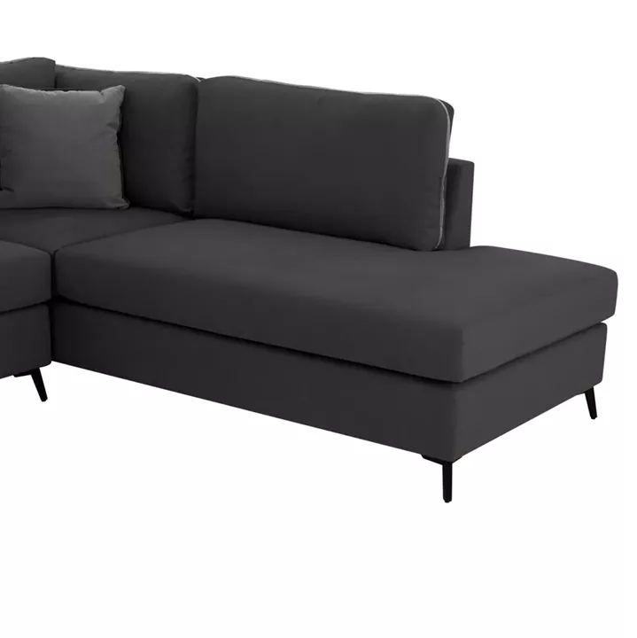 DIVA corner sofa, grey, high leg, 2pcs, right corner