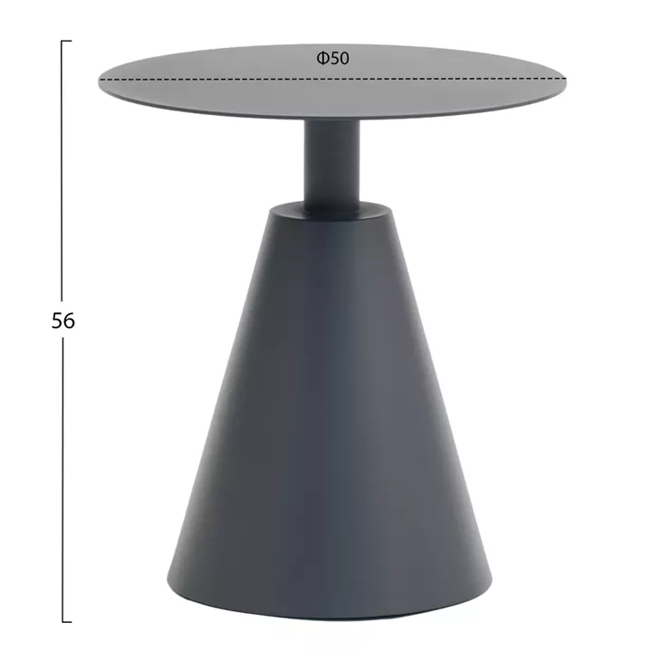 OUTDOOR ROUND SIDE TABLE SERA HM6270.01 ALUMINUM IN GREY Φ50x56Hcm.