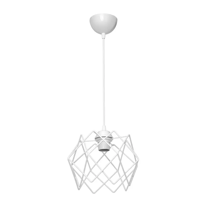 Single-light E27 ceiling lamp Teeby pakoworld metal in white shade Φ22x17cm