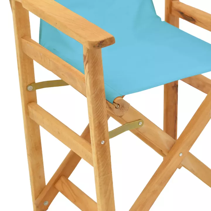 Kompa pakoworld director's chair natural color solid beech wood and turqoise fabric