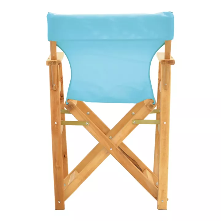 Kompa pakoworld director's chair natural color solid beech wood and turqoise fabric