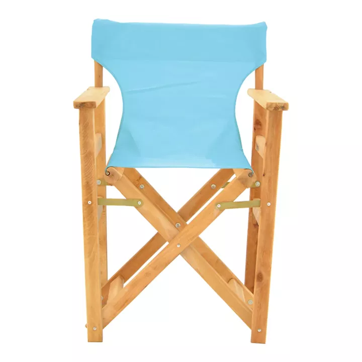 Kompa pakoworld director's chair natural color solid beech wood and turqoise fabric