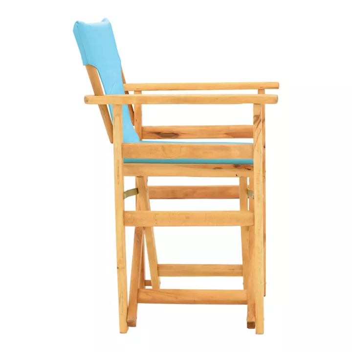 Kompa pakoworld director's chair natural color solid beech wood and turqoise fabric