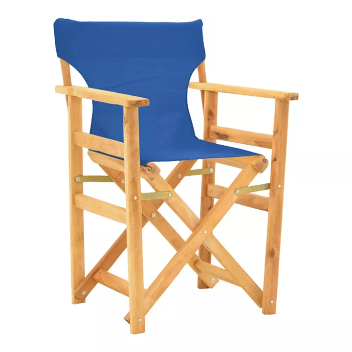 Kompa pakoworld director's chair natural color solid beech wood and turqoise fabric