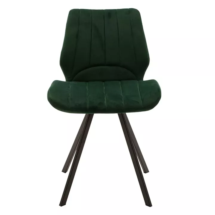 Sabia pakoworld velvet chair dark green-black leg