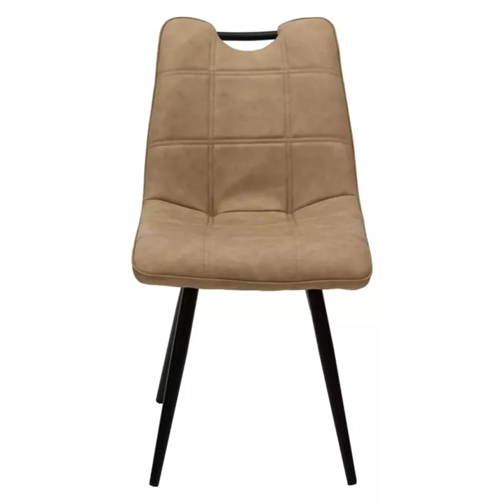 Chair Nely pakoworld PU beige antique-black leg