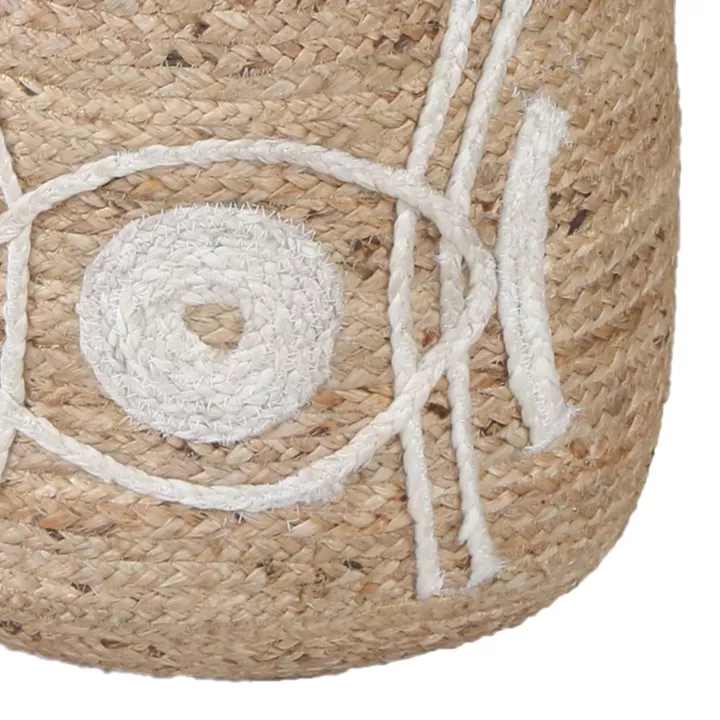 Bono Inart jute pouf stool in natural shade F40x45cm