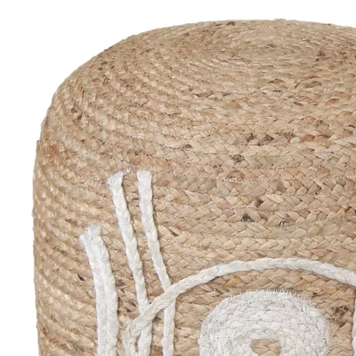 Bono Inart jute pouf stool in natural shade F40x45cm